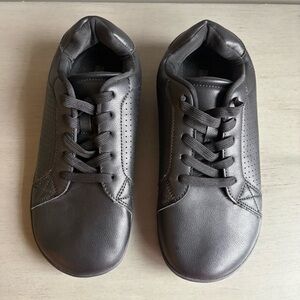 Relxfeet Minimalist Barefoot Black Lace Up Sneakers Comfort Women Sz 39  8/8.5